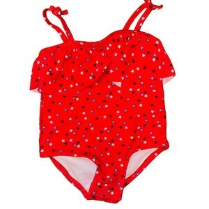 OshKosh B'gosh Red Star Print Kids Swim One Piece